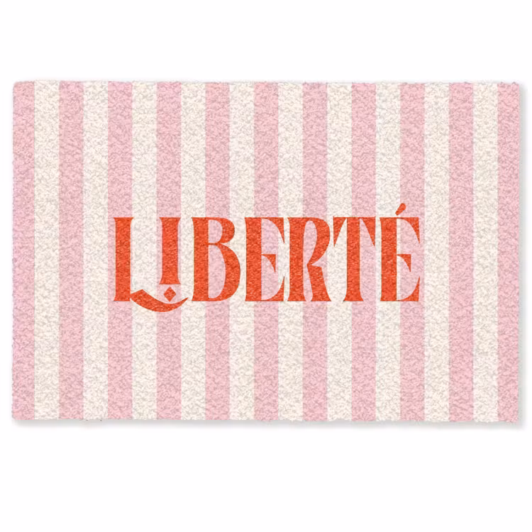 Deurmat - Zachtroze - Rood - Strepen - Liberté — 1