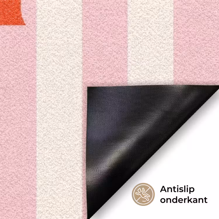 Deurmat - Zachtroze - Rood - Strepen - Moin — 6