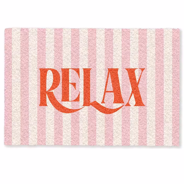 Deurmat - Zachtroze - Rood - Strepen - Relax — 1