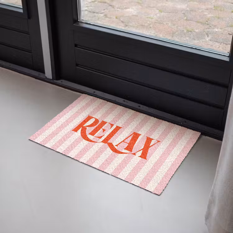 Deurmat - Zachtroze - Rood - Strepen - Relax — 2