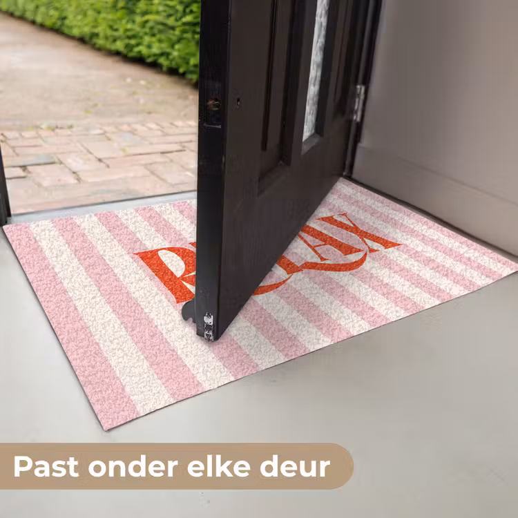 Deurmat - Zachtroze - Rood - Strepen - Relax — 7
