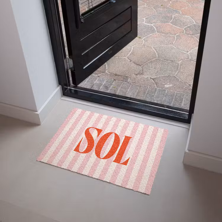 Deurmat - Zachtroze - Rood - Strepen - Sol — 4