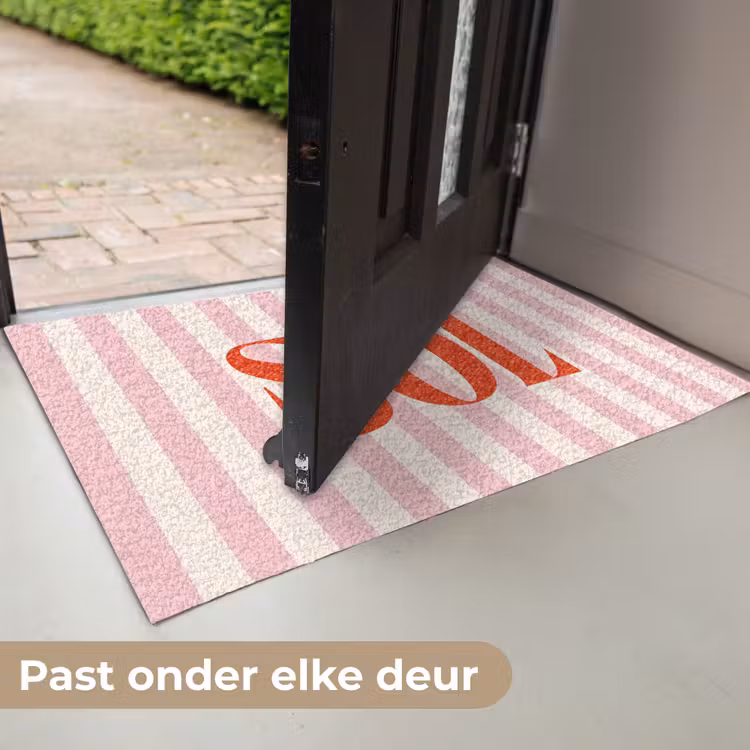 Deurmat - Zachtroze - Rood - Strepen - Sol — 7