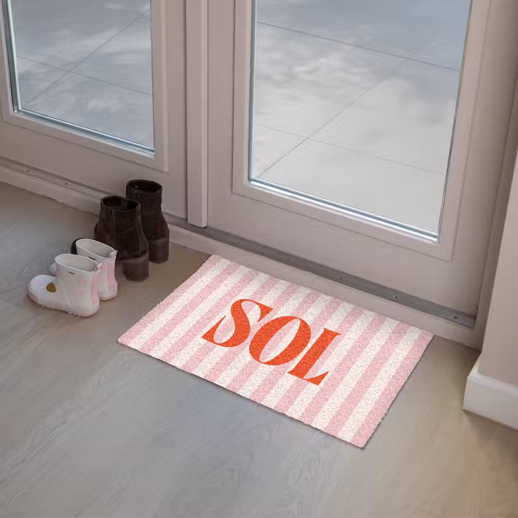 Deurmat - Zachtroze - Rood - Strepen - Sol — 8