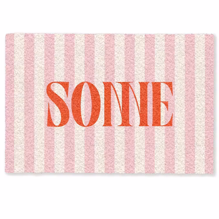 Deurmat - Zachtroze - Rood - Strepen - Sonne — 1