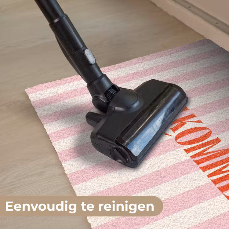 Deurmat - Zachtroze - Rood - Strepen - Wilkommen — 9