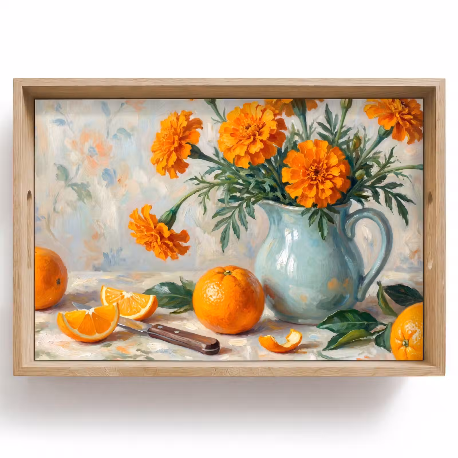 Dienblad - Eten - Oranje - Kunst — 1