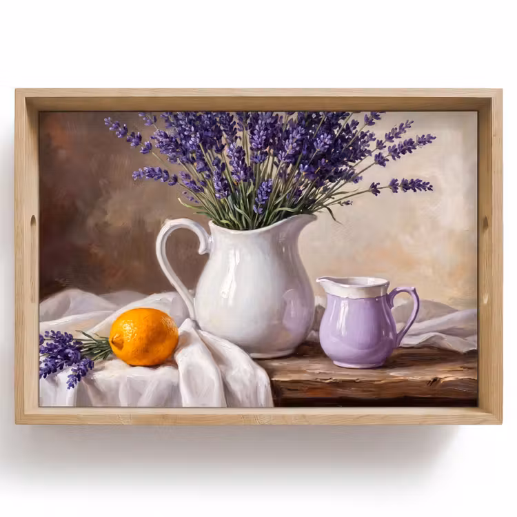 Dienblad - Bloemen - Stilleven - Paars — 1