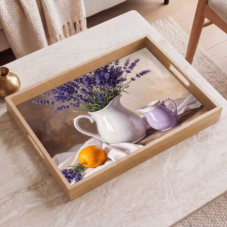 Dienblad - Bloemen - Stilleven - Paars — 2
