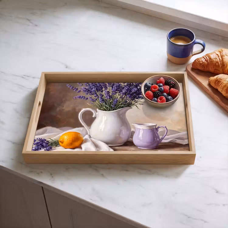 Dienblad - Bloemen - Stilleven - Paars — 4