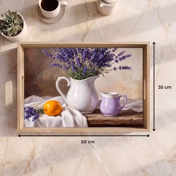 Dienblad - Bloemen - Stilleven - Paars — 9