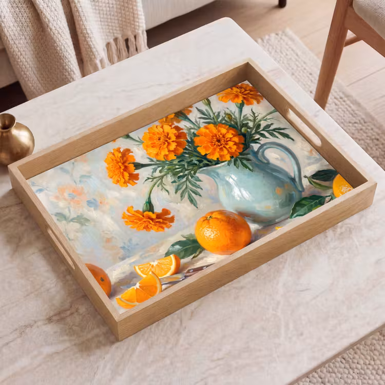 Dienblad - Eten - Oranje - Kunst — 2