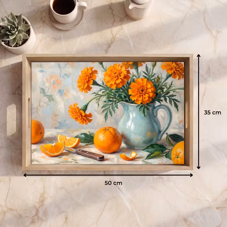 Dienblad - Eten - Oranje - Kunst — 9