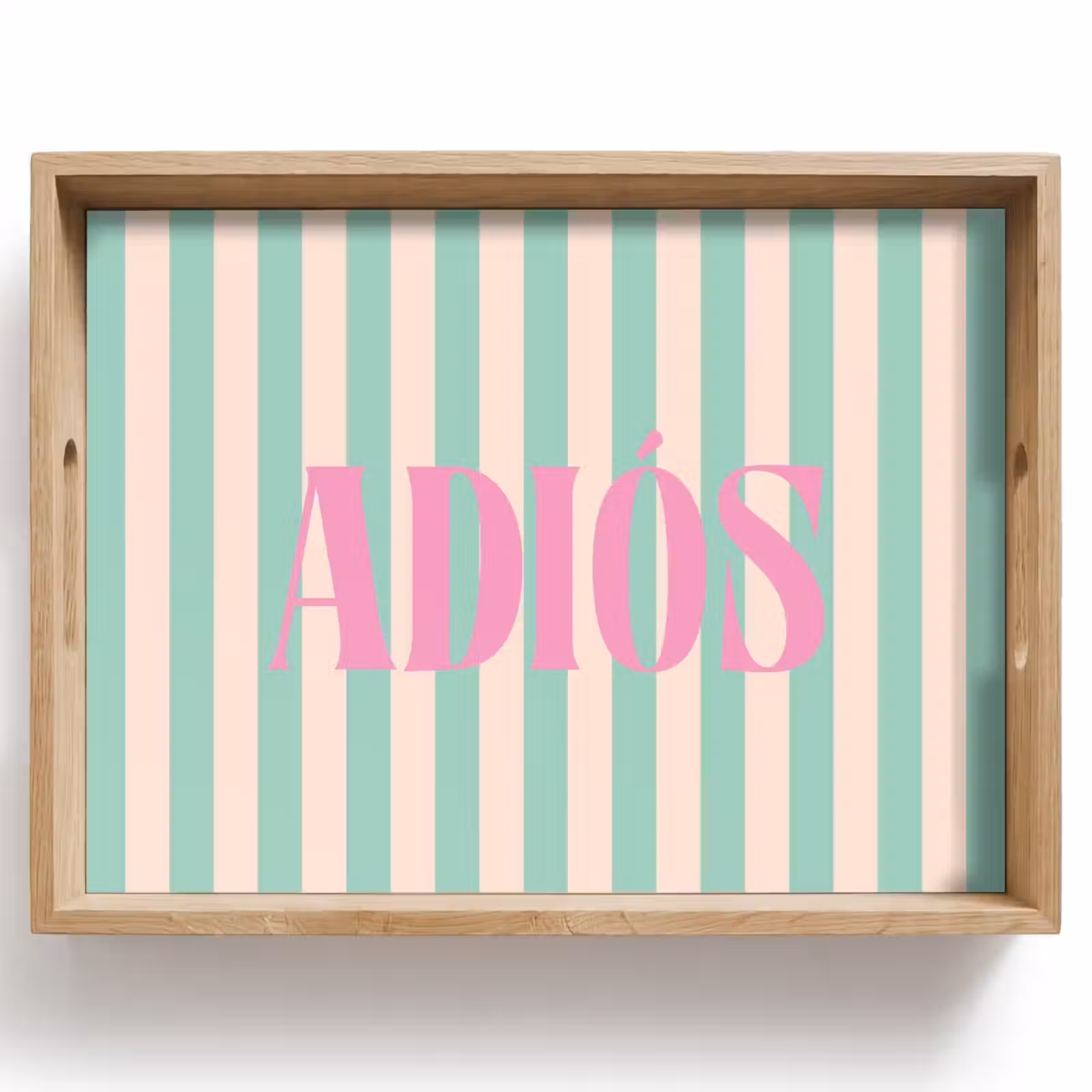 Dienblad - Groen - Strepen - Roze - Adiós — 1