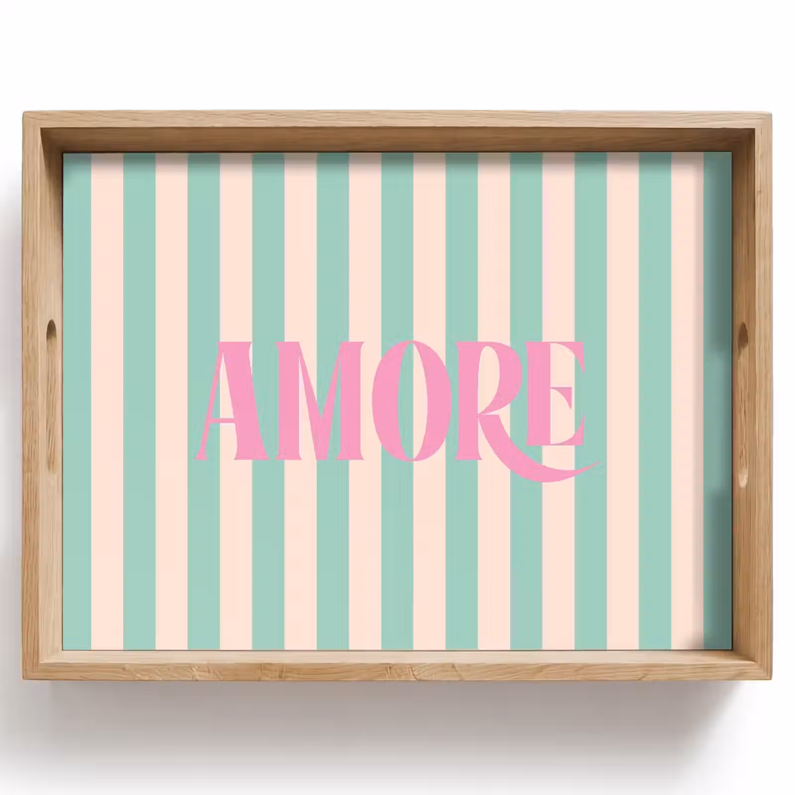 Dienblad - Roze - Groen - Strepen - Amore — 1