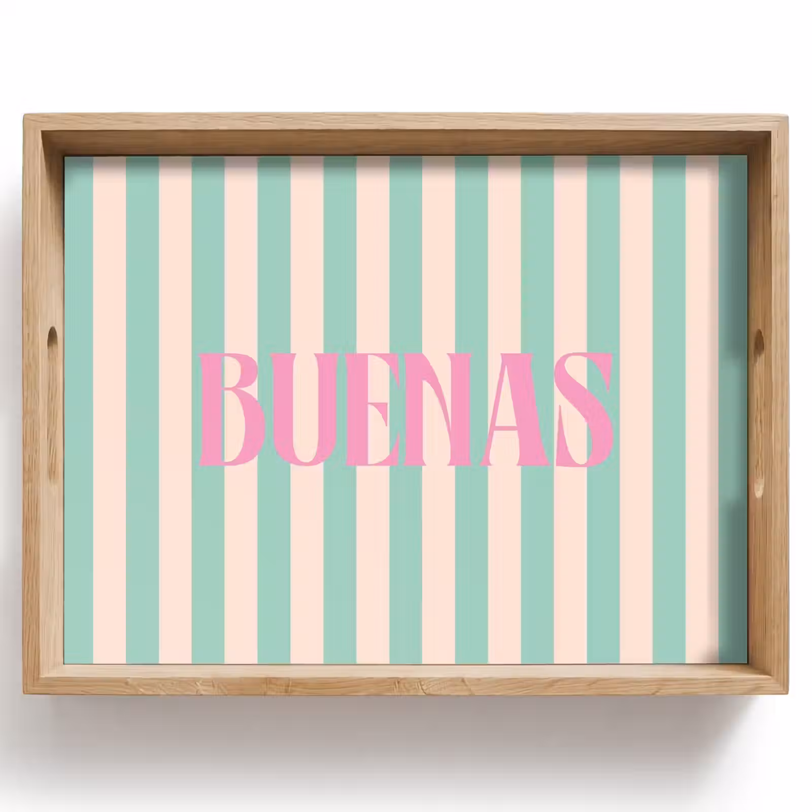 Dienblad - Roze - Groen - Strepen - Buenas — 1