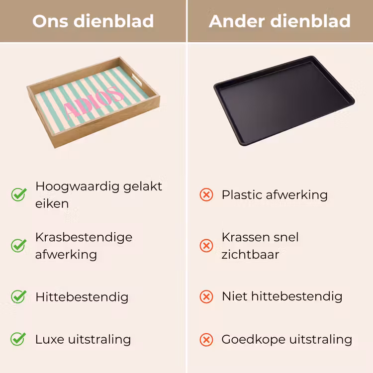 Dienblad - Groen - Strepen - Roze - Adiós — 3