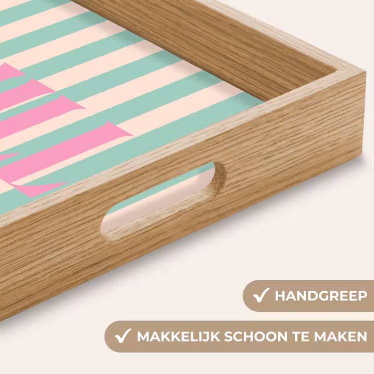 Dienblad - Roze - Groen - Strepen - Chill — 5