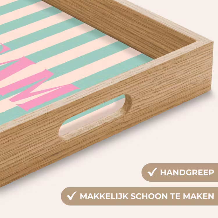 Dienblad - Roze - Groen - Strepen - Dream — 5
