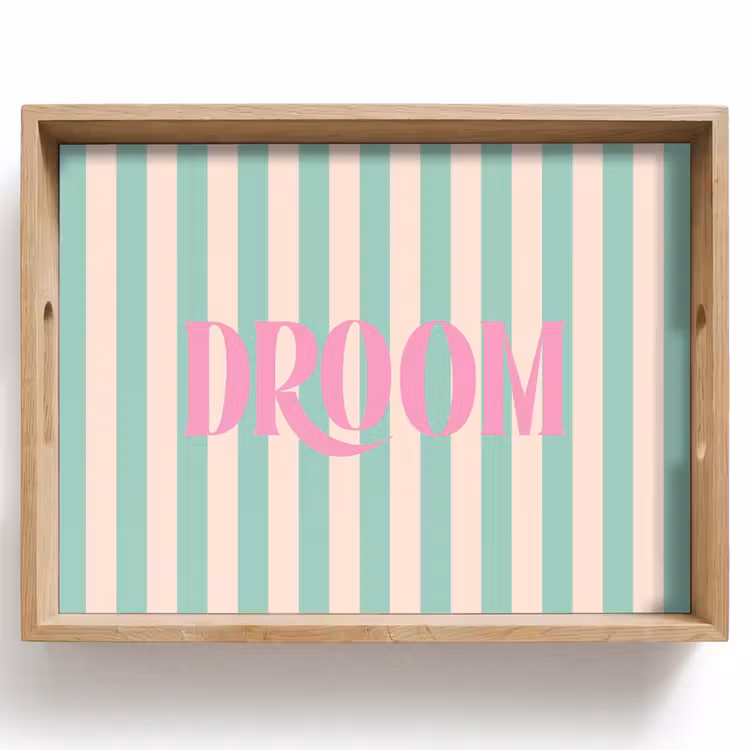 Dienblad - Roze - Groen - Strepen - Droom — 1