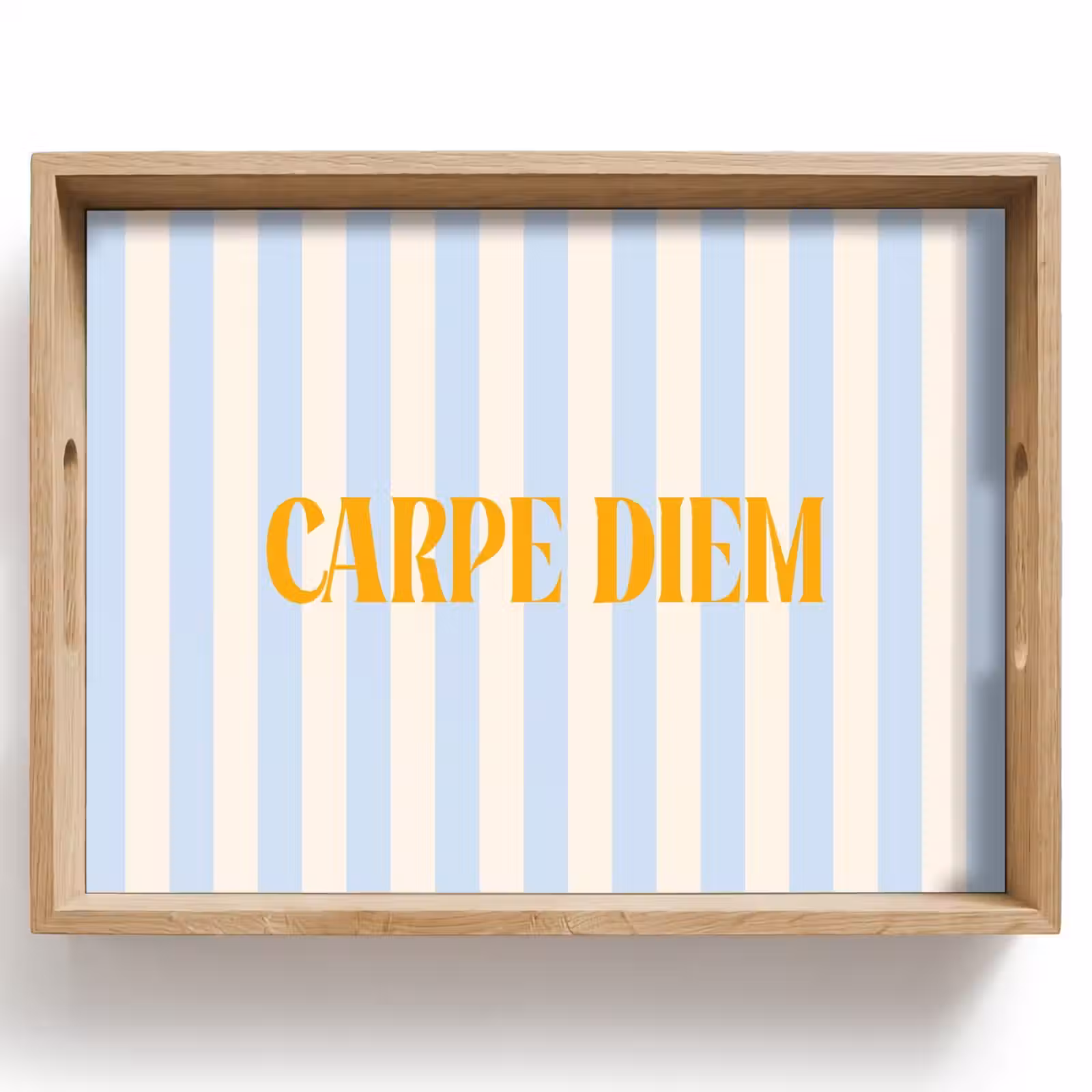 Dienblad - Oranje - Blauw - Strepen - Carpe diem — 1