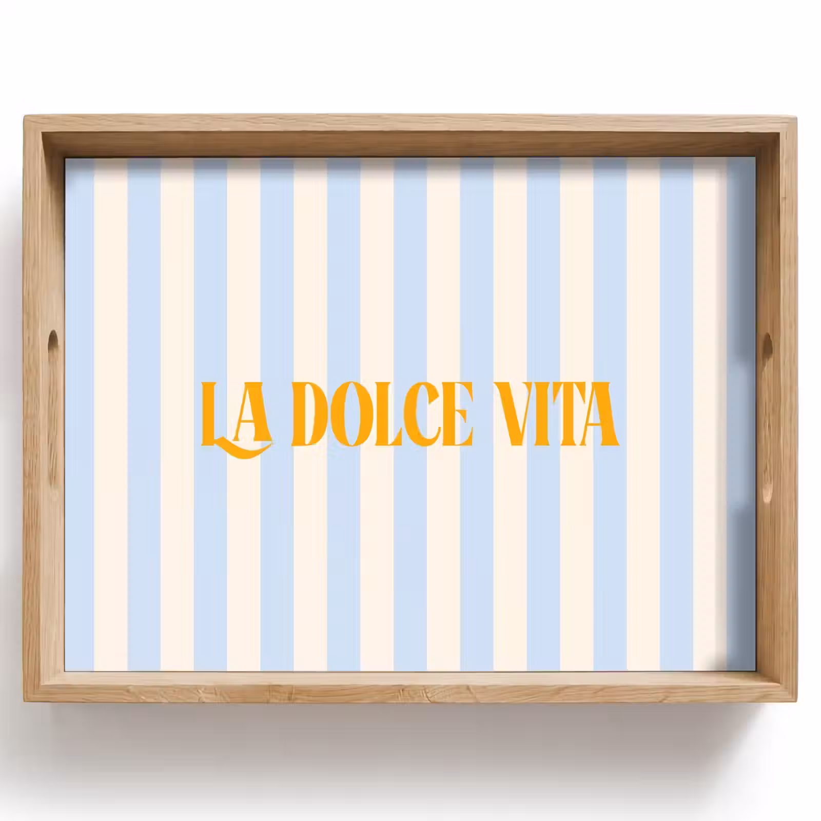 Dienblad - Oranje - Blauw - Strepen - La dolce vita — 1