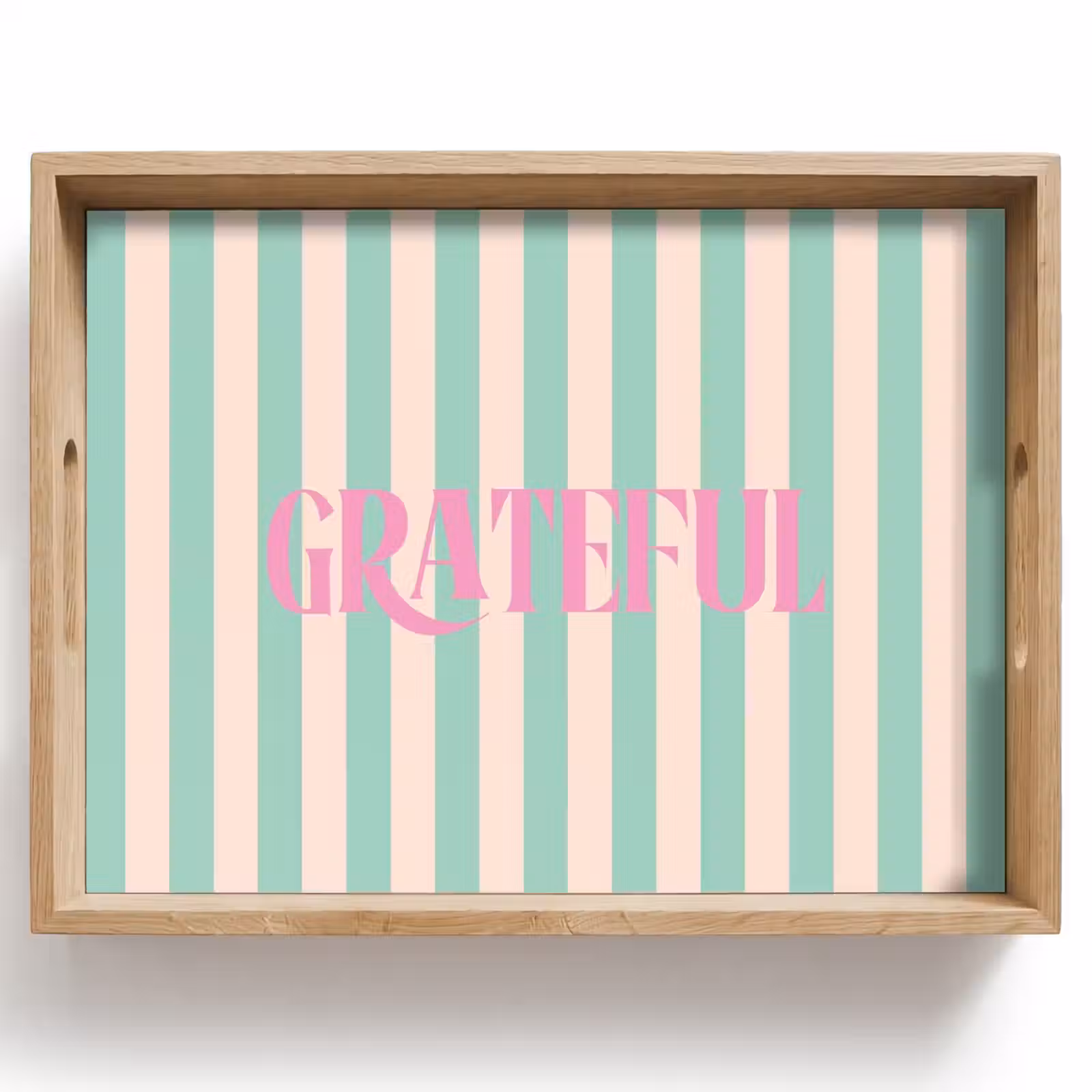 Dienblad - Roze - Groen - Strepen - Grateful — 1