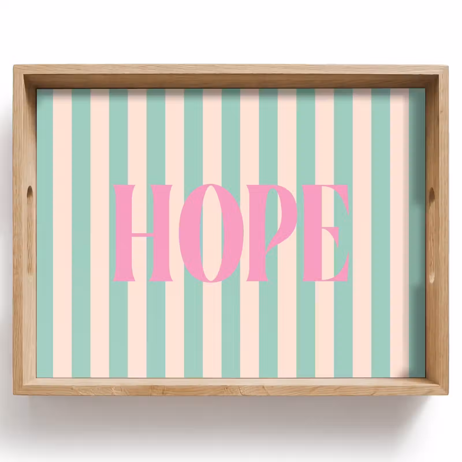Dienblad - Roze - Groen - Strepen - Hope — 1