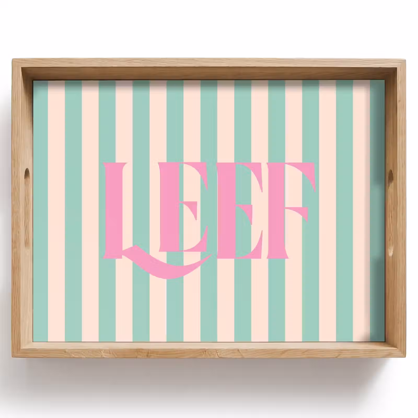 Dienblad - Roze - Groen - Strepen - Leef — 1