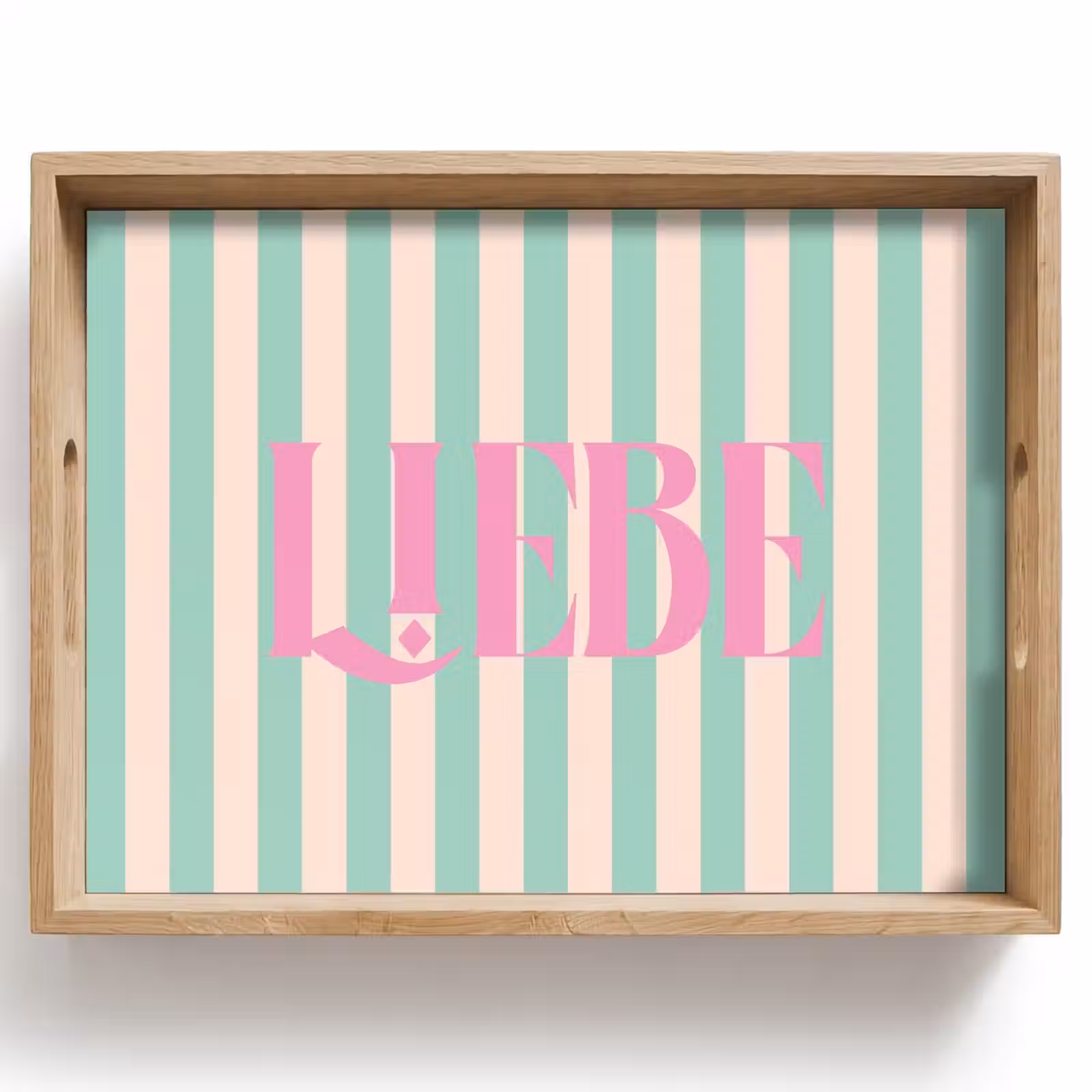 Dienblad - Roze - Groen - Strepen - Liebe — 1