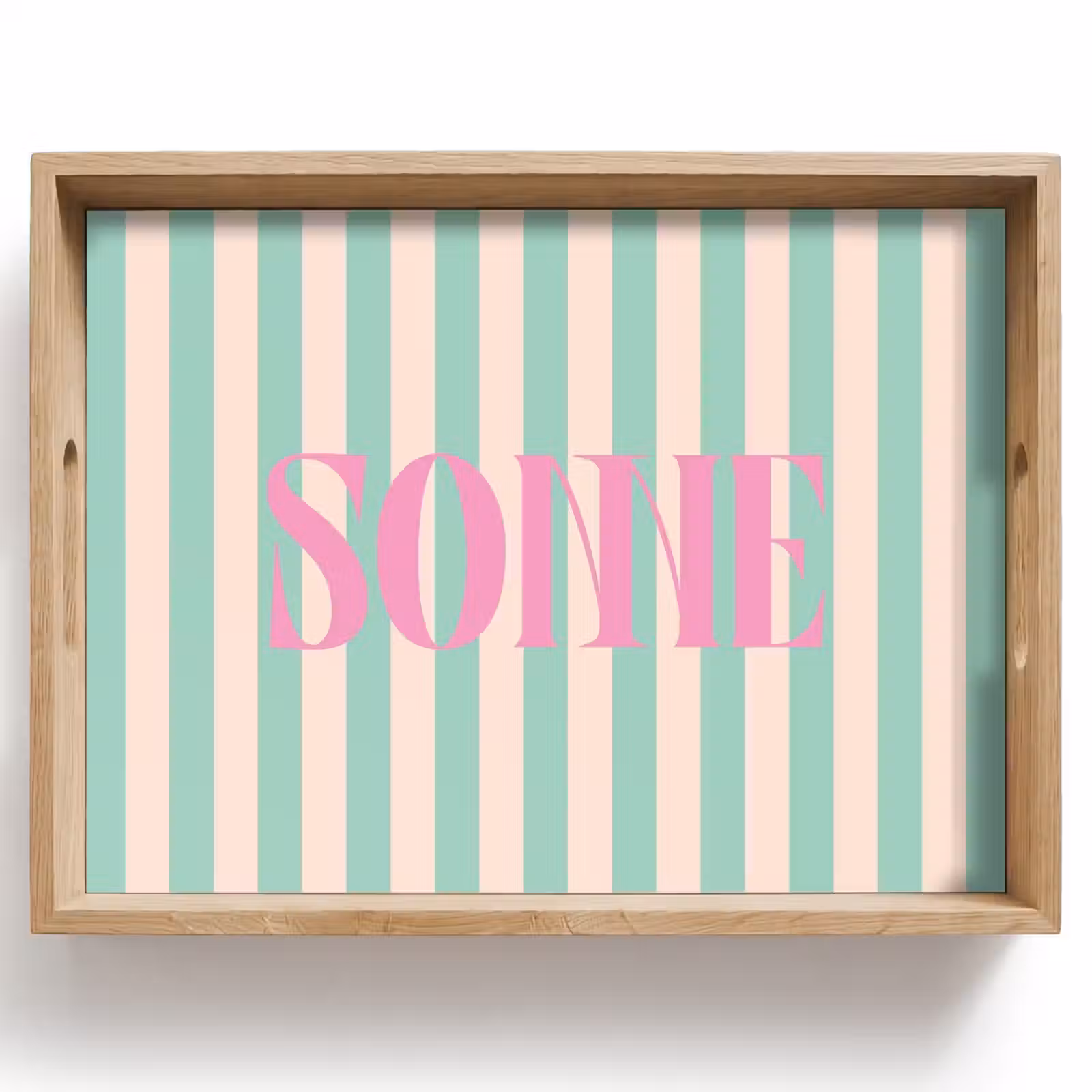 Dienblad - Roze - Groen - Strepen - Sonne — 1