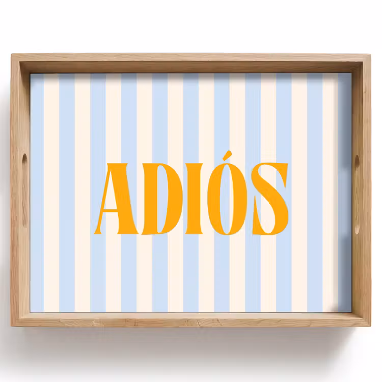 Dienblad - Oranje - Blauw - Strepen - Adiós — 1