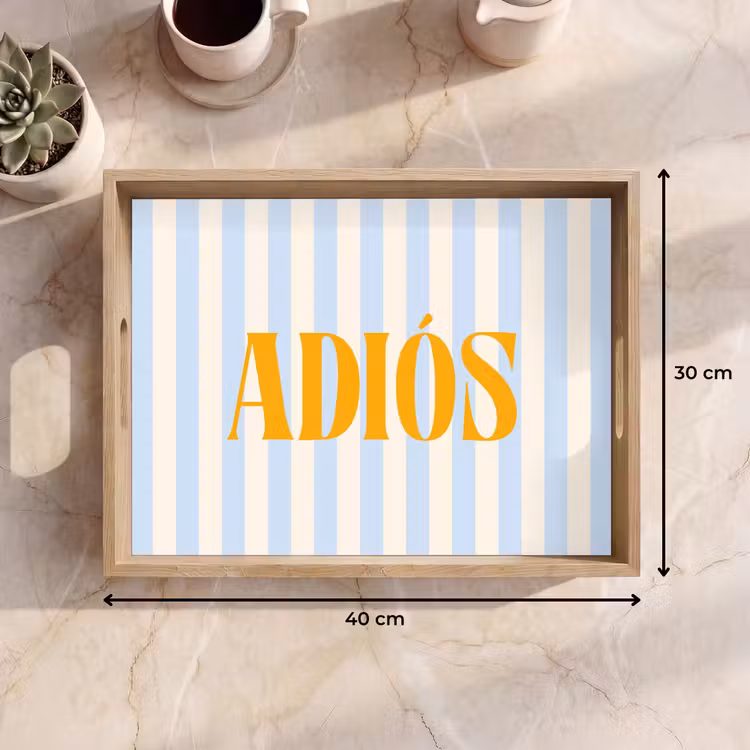 Dienblad - Oranje - Blauw - Strepen - Adiós — 9
