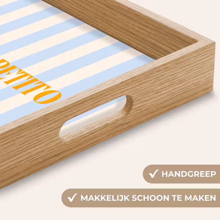 Dienblad - Oranje - Blauw - Strepen - Buon appetito — 5