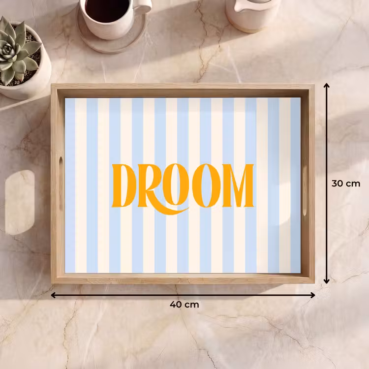 Dienblad - Oranje - Blauw - Strepen - Droom — 9