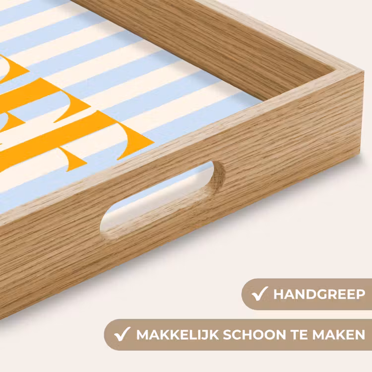 Dienblad - Oranje - Blauw - Strepen - Leef — 5