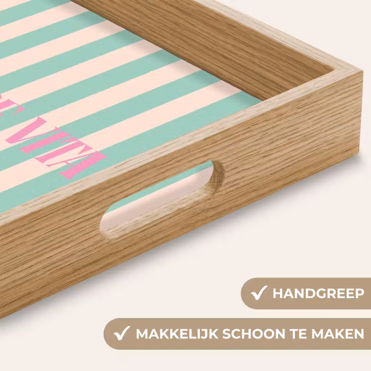Dienblad - Roze - Groen - Strepen - La dolce vita — 5