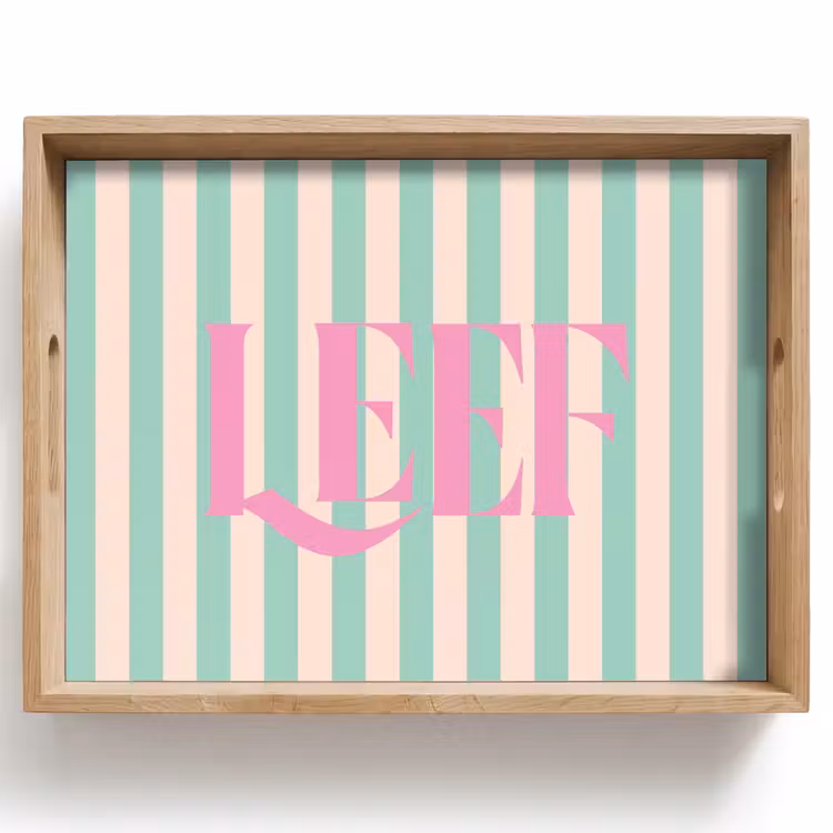 Dienblad - Roze - Groen - Strepen - Leef — 1