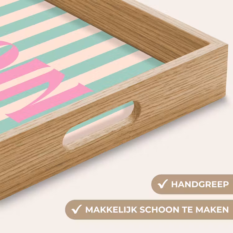Dienblad - Roze - Groen - Strepen - Moin — 5