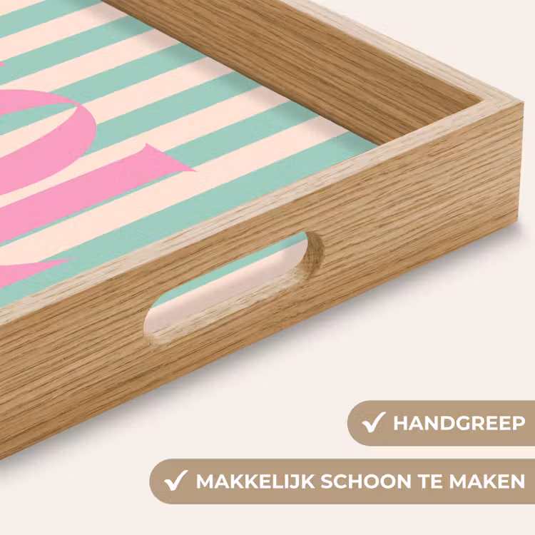 Dienblad - Roze - Groen - Strepen - Sol — 5