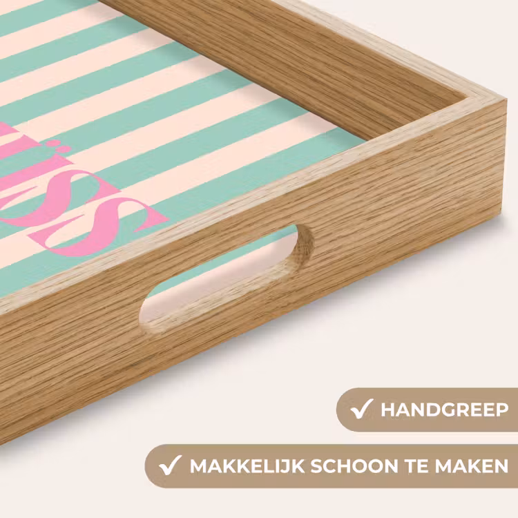 Dienblad - Roze - Groen - Strepen - Tschüss — 5