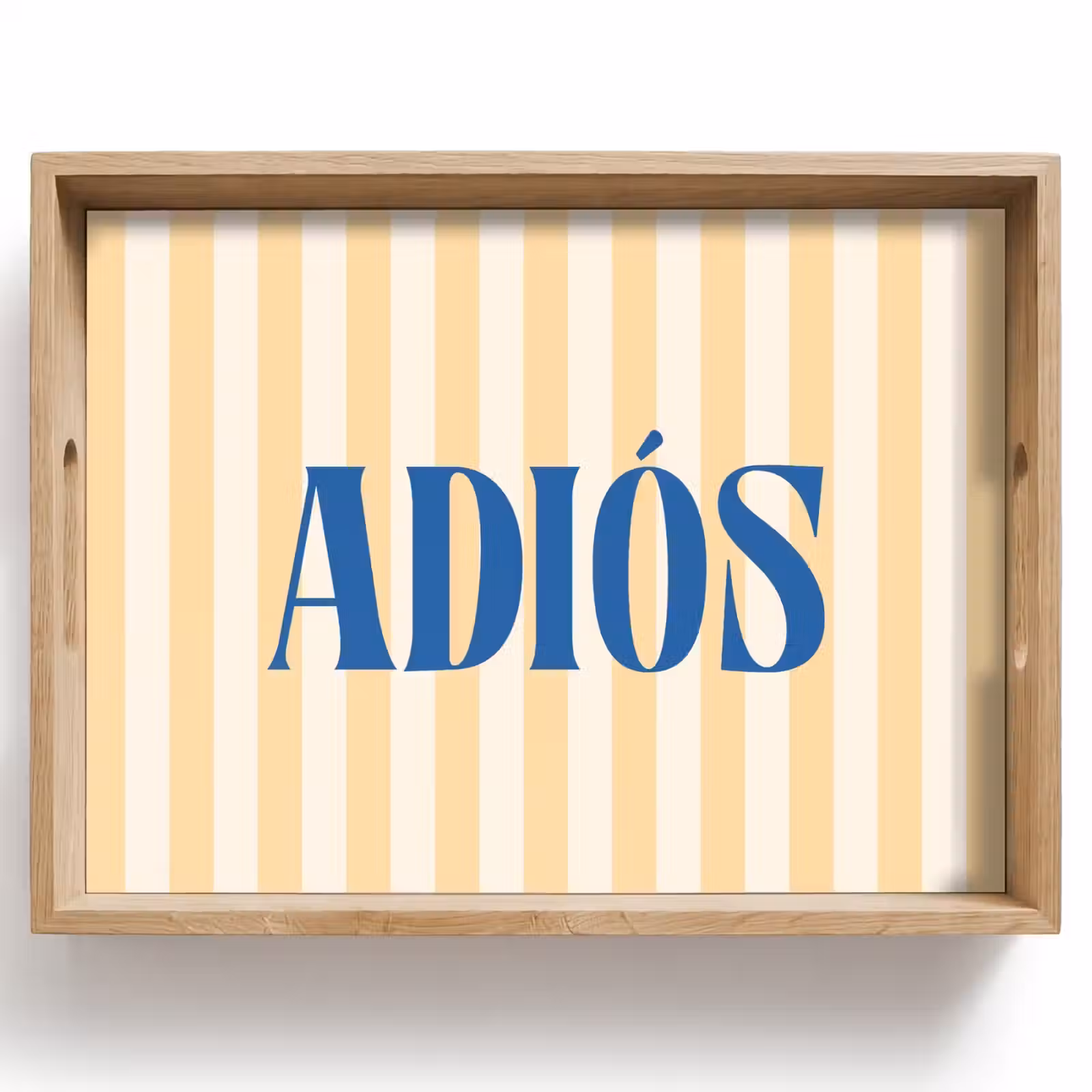 Dienblad - Blauw - Geel - Strepen - Adiós — 1