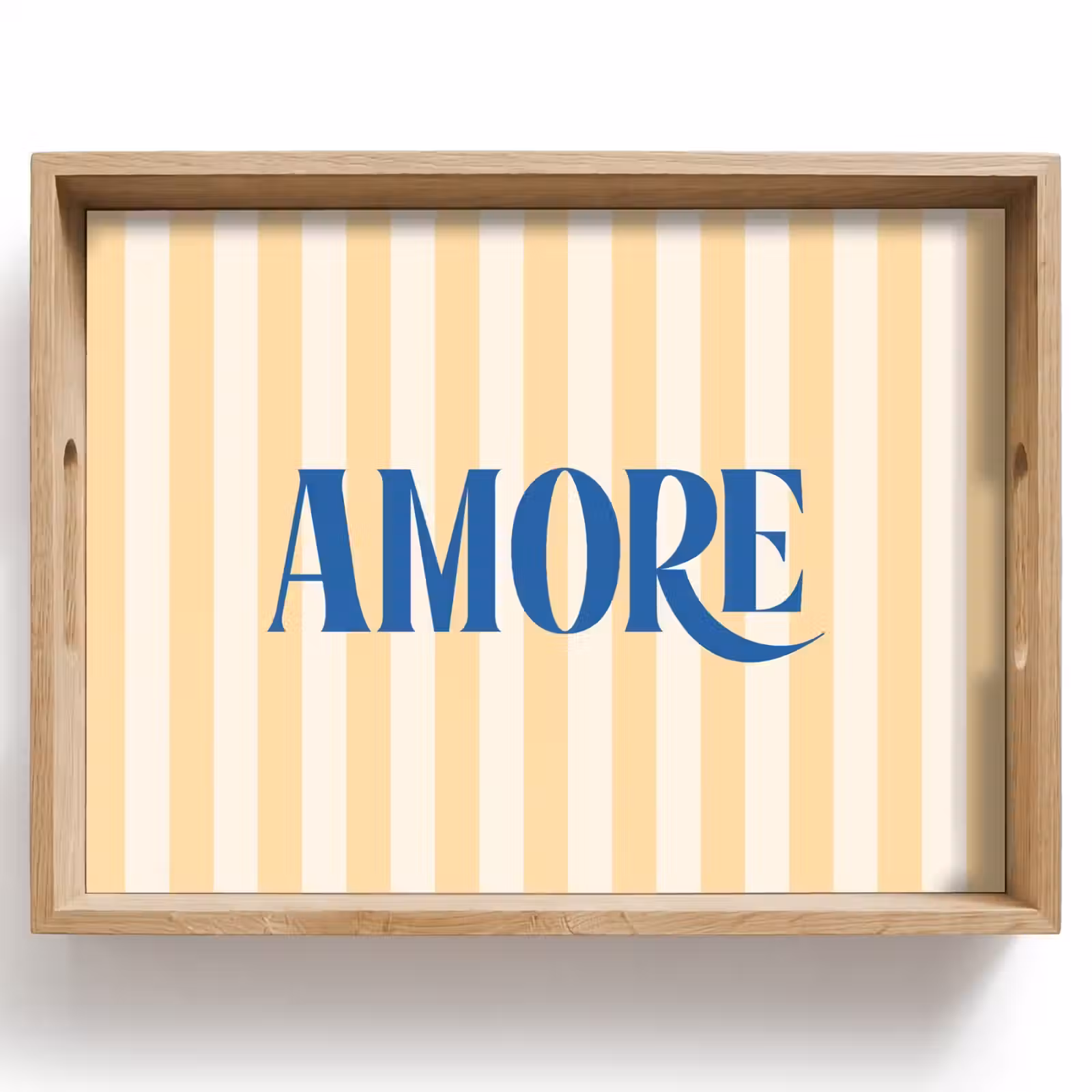 Dienblad - Blauw - Geel - Strepen - Amore — 1