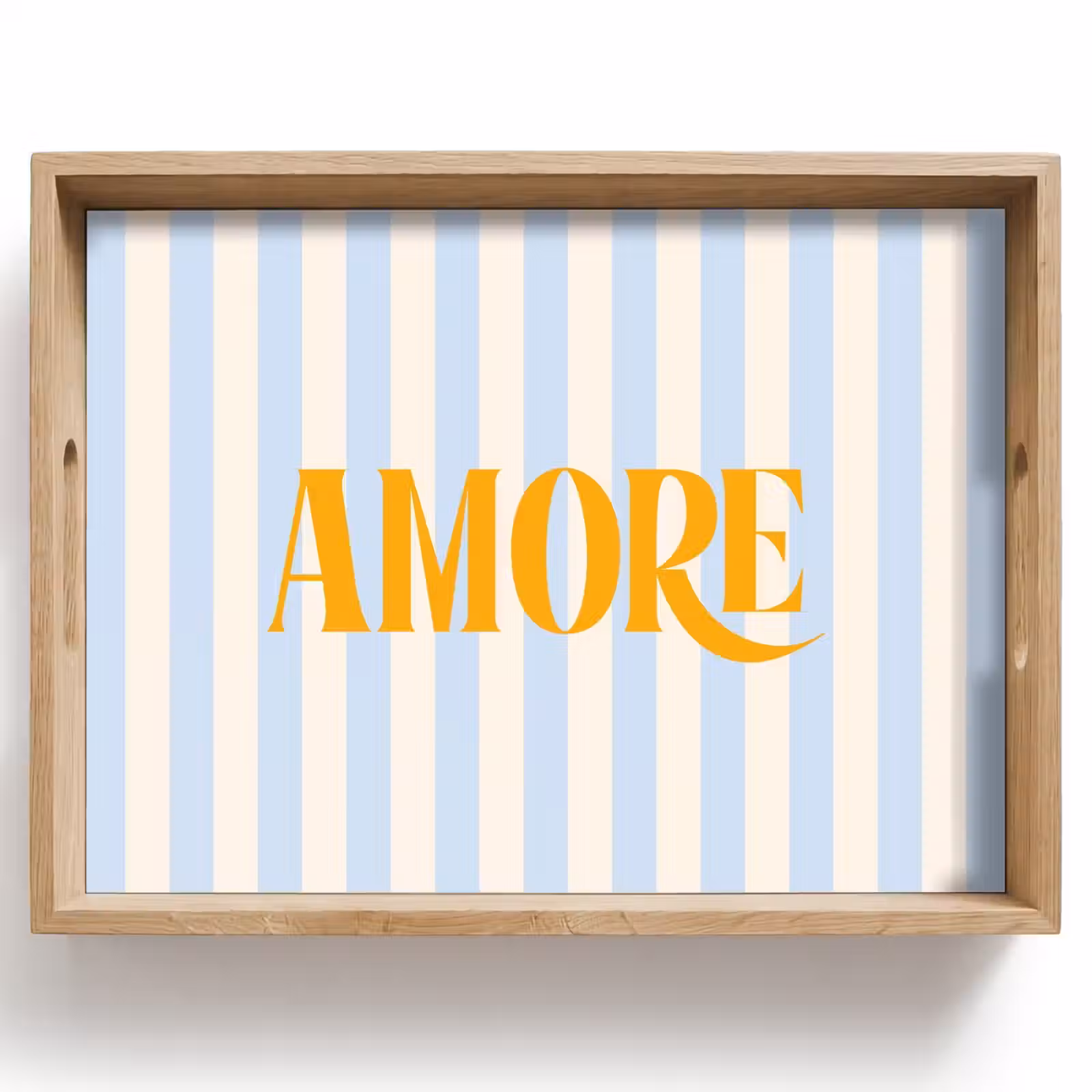 Dienblad - Oranje - Blauw - Strepen - Amore — 1