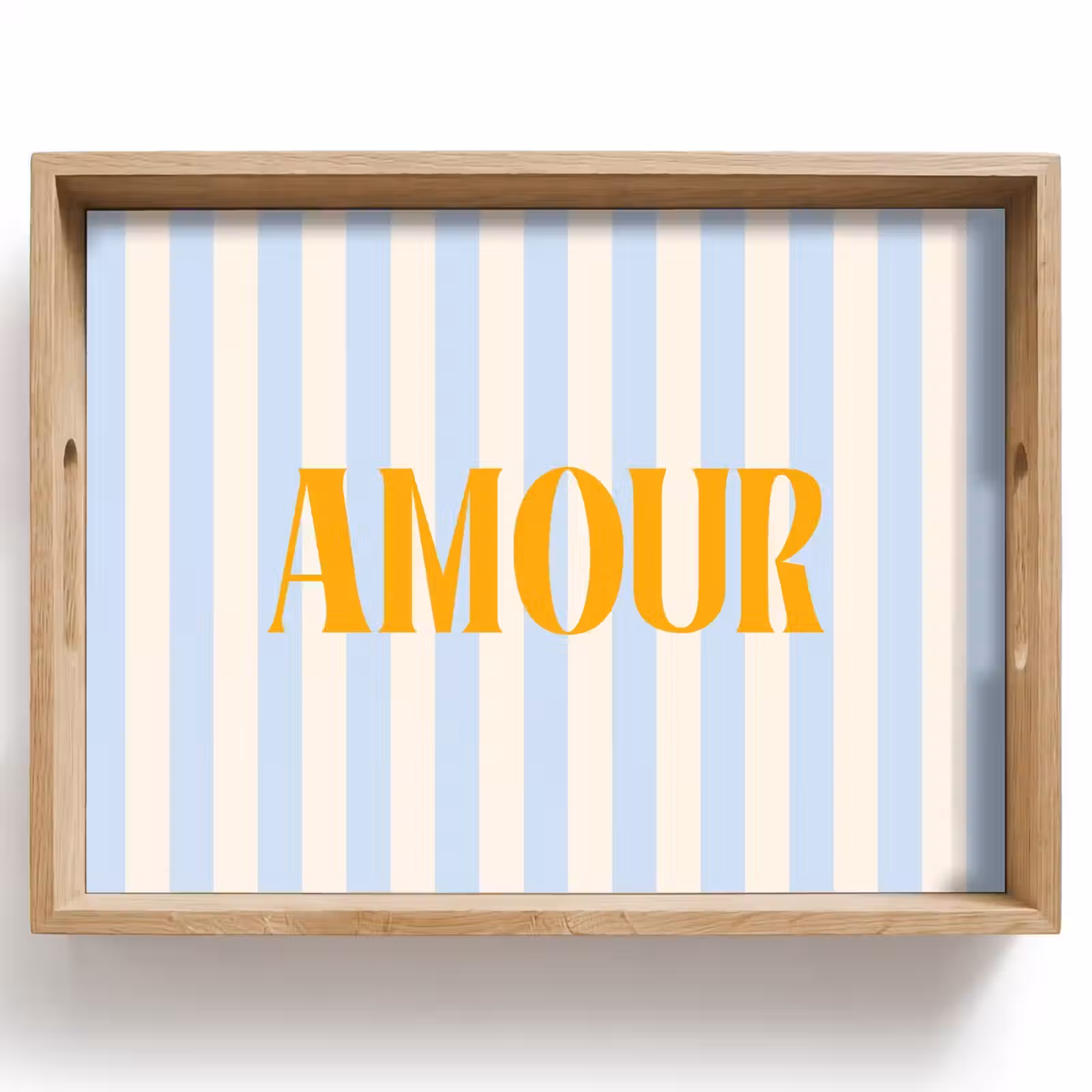 Dienblad - Oranje - Blauw - Strepen - Amour — 1