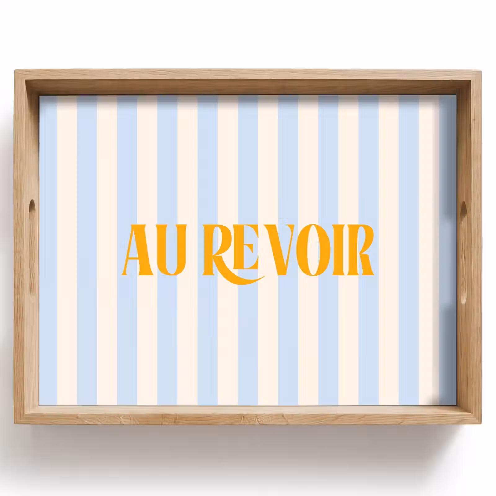 Dienblad - Oranje - Blauw - Strepen - Au revoir — 1