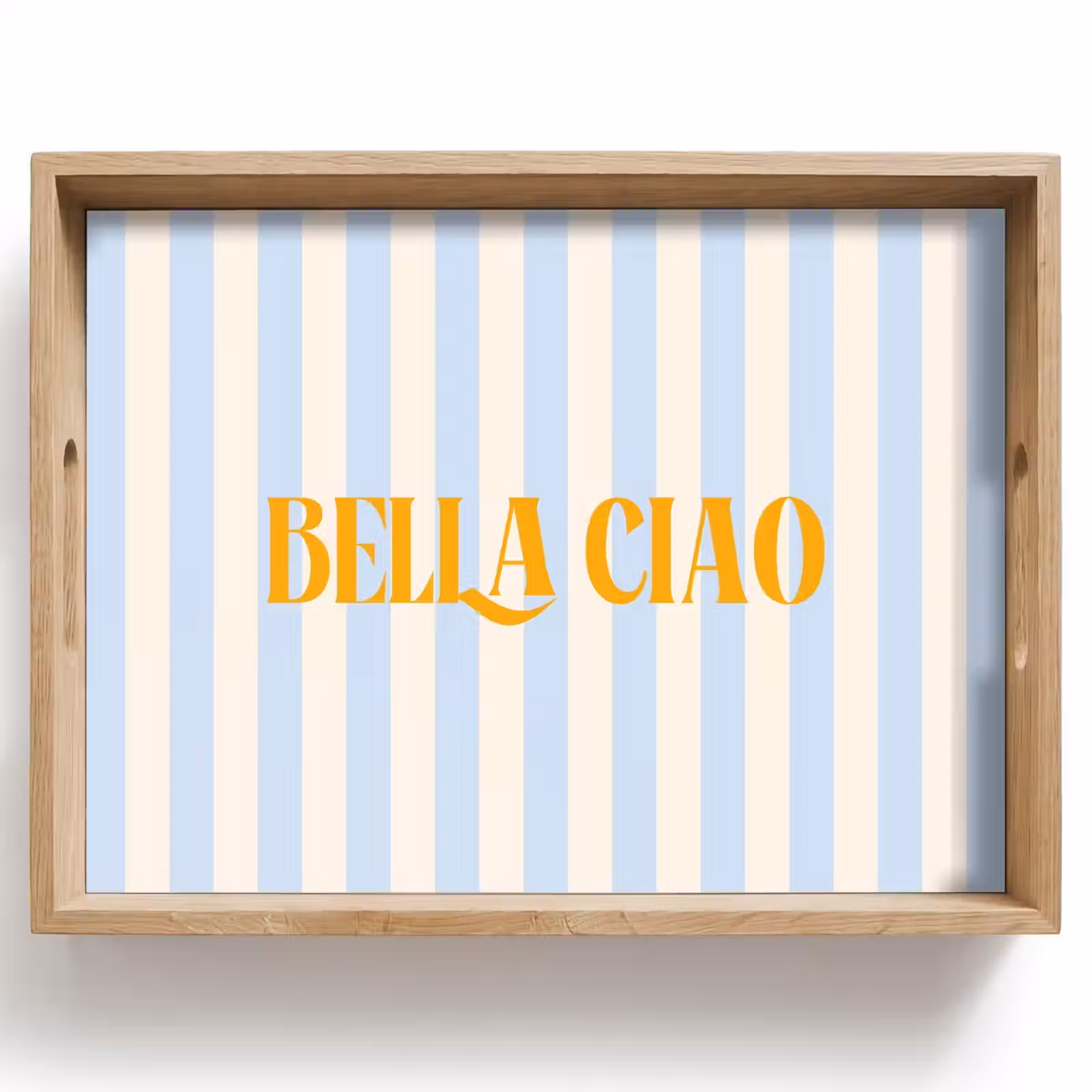 Dienblad - Oranje - Blauw - Strepen - Bella ciao — 1