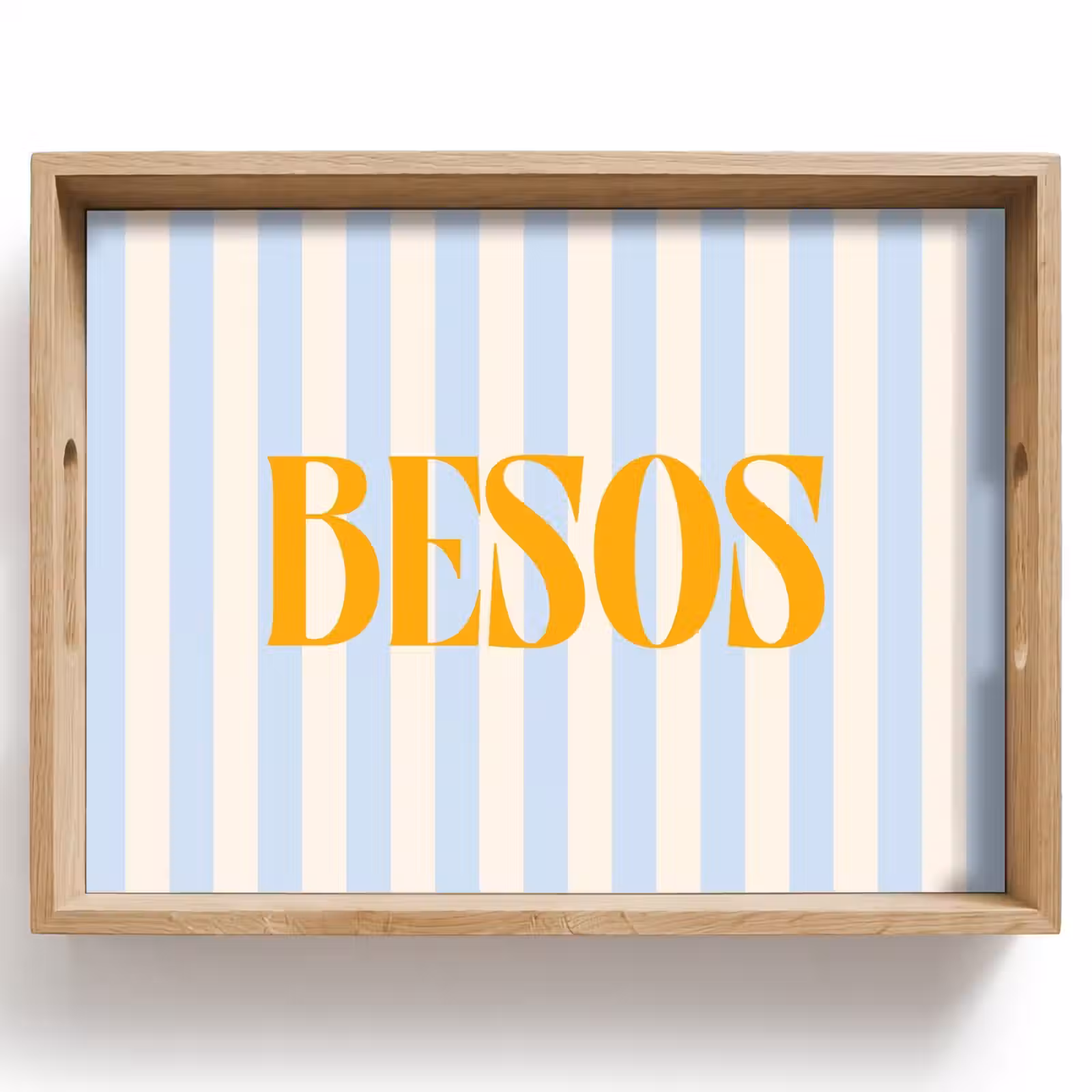Dienblad - Oranje - Blauw - Strepen - Besos — 1