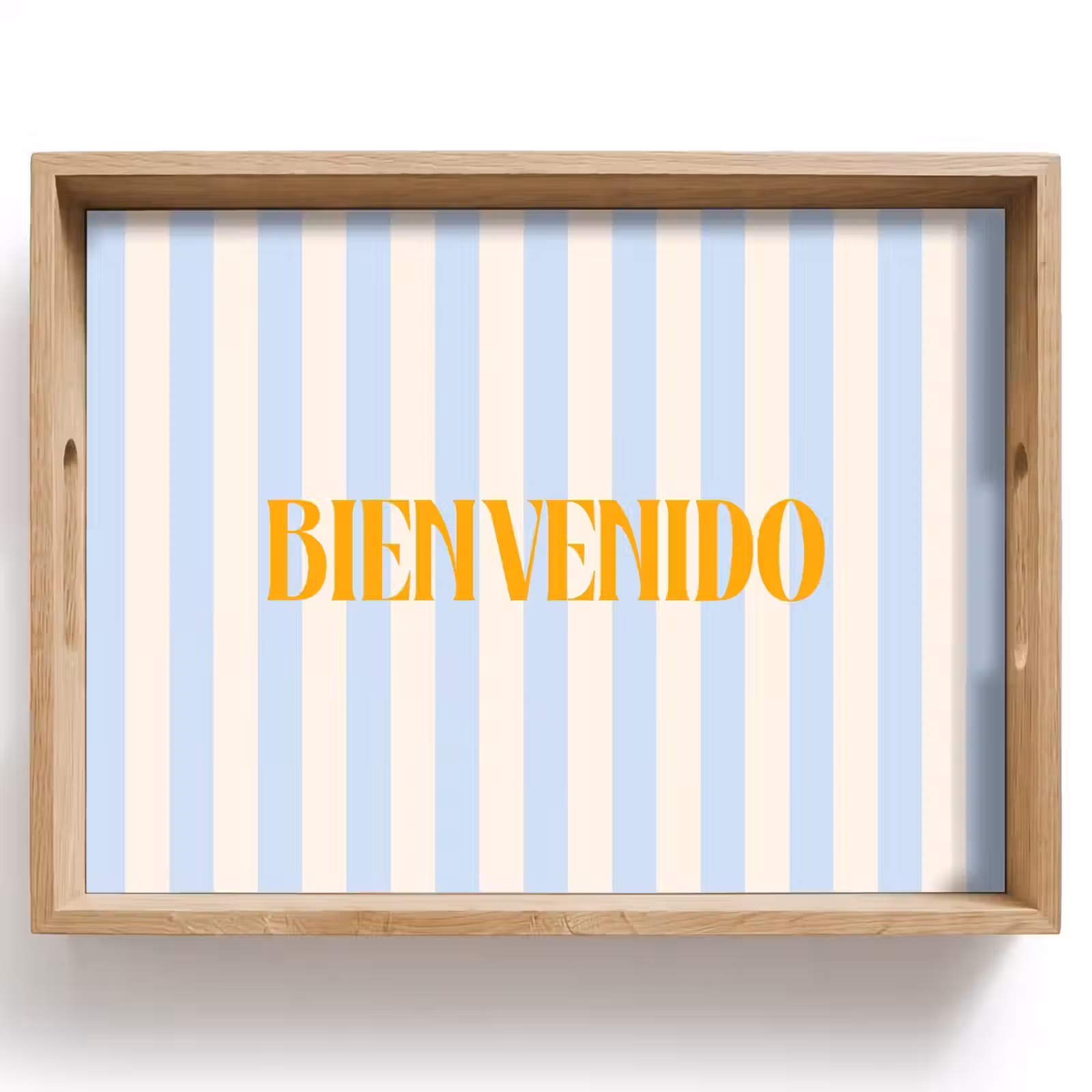 Dienblad - Oranje - Blauw - Strepen - Bienvenido — 1