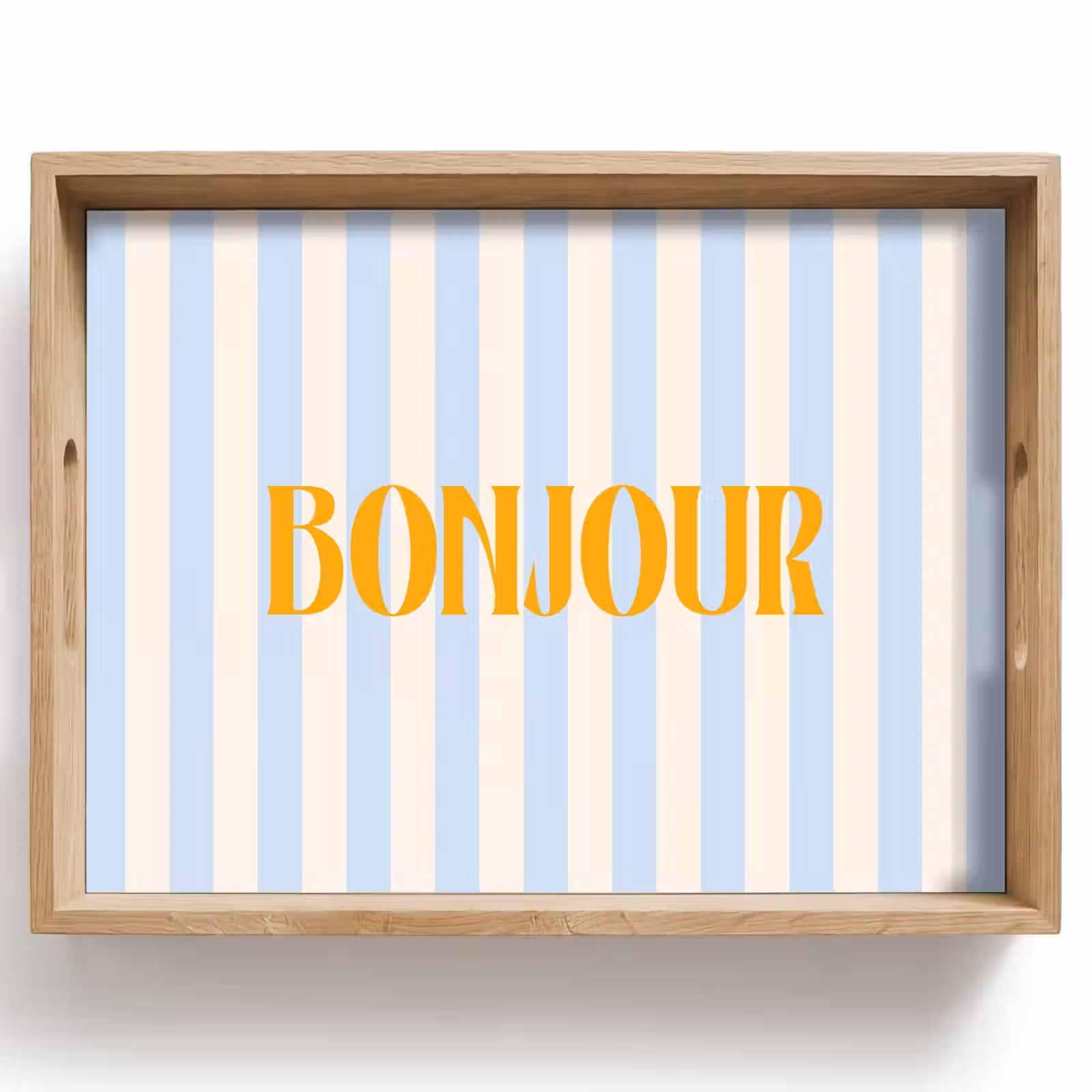 Dienblad - Oranje - Blauw - Strepen - Bonjour — 1